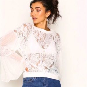 NWT Free People Something Like Love Lace Top